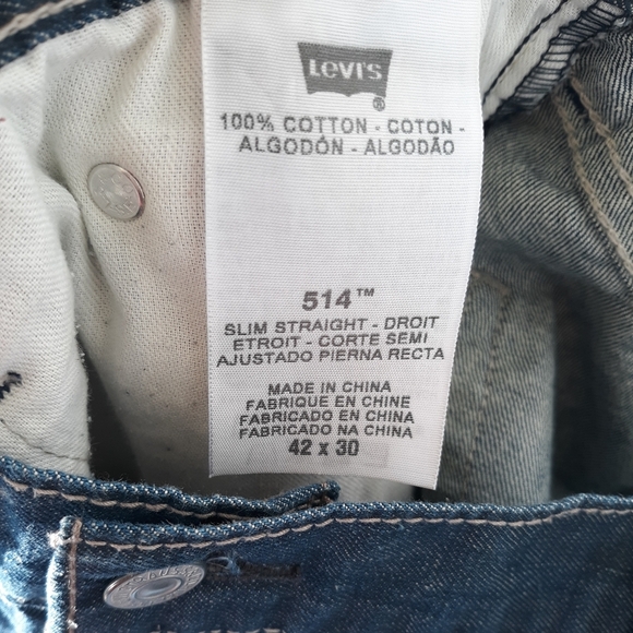 Levi's 514 Slim Straight Jeans size 42x30 - Picture 3 of 5